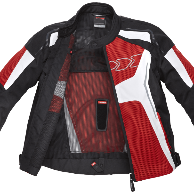 Spidi Tronik Mesh Textile Jacket - Black / Red / White Spidi Tronik Mesh Textile Jacket - Black / Red / White