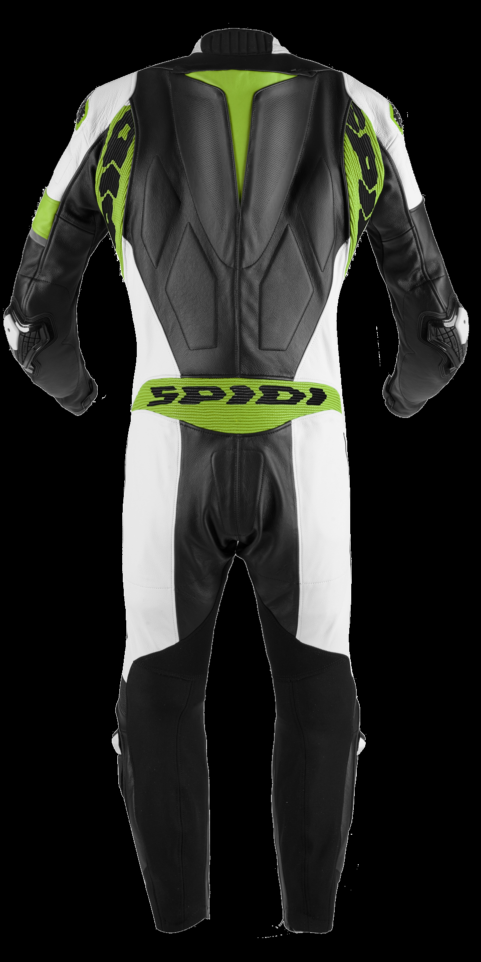 Spidi Warrior Perforated Pro Leather Race Suit -  Black / White / Green