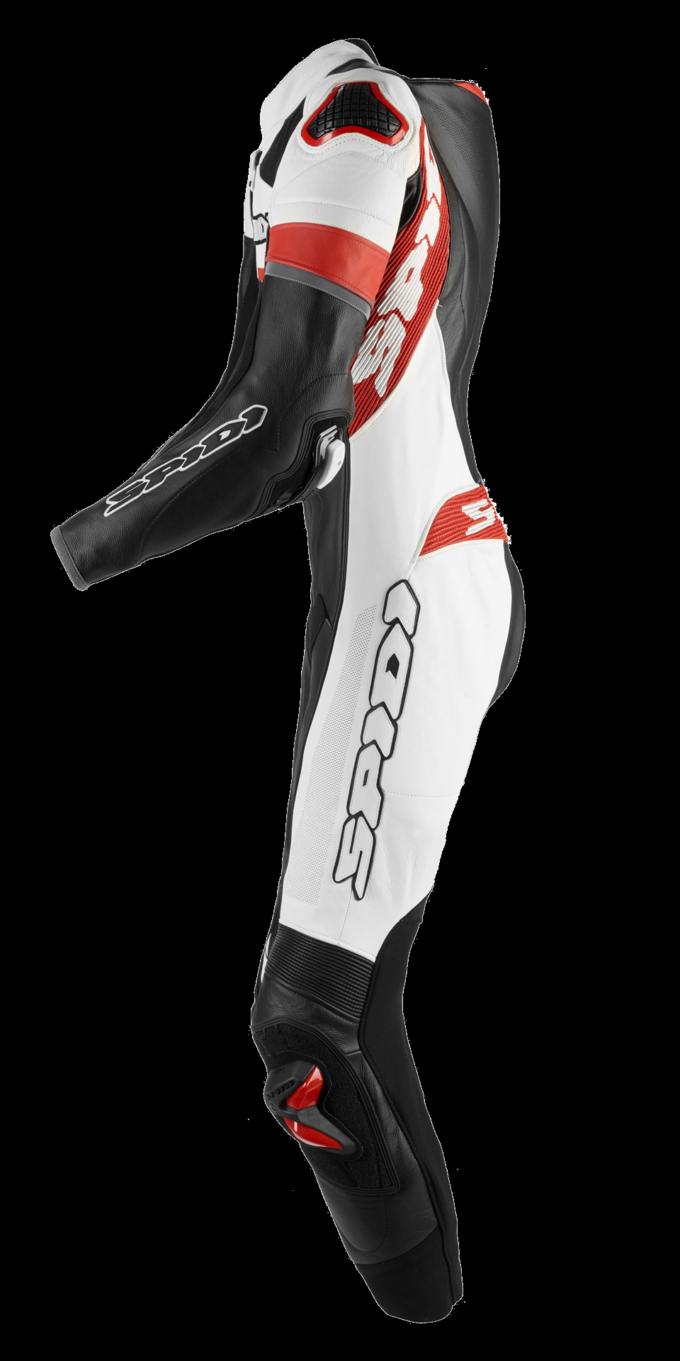 Spidi Warrior Perforated Pro Leather Race Suit - Black / White / Red