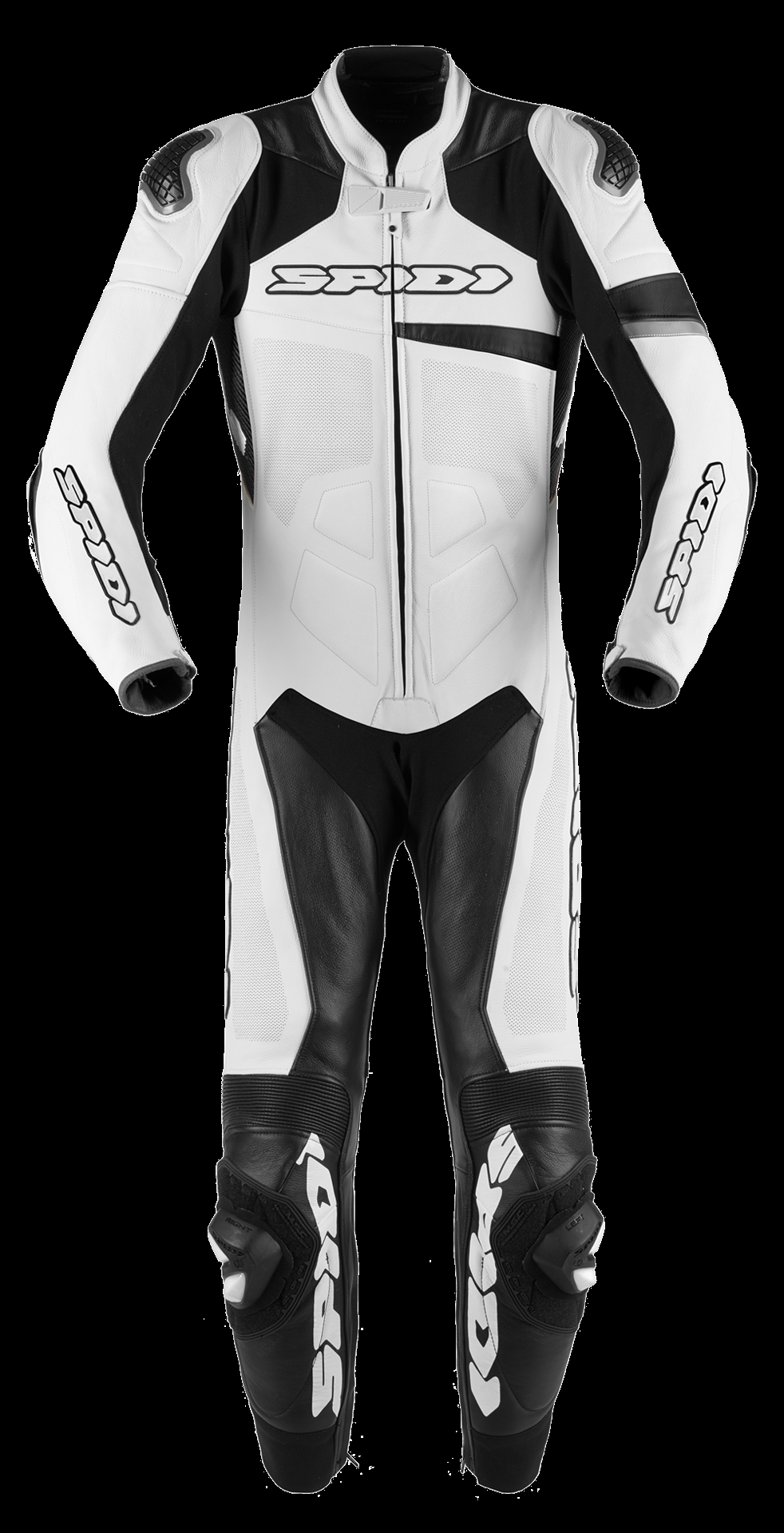 Spidi Warrior Perforated Pro Leather Race Suit - Black / White