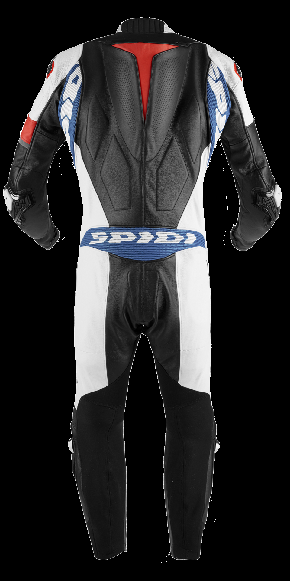 Spidi Warrior Perforated Pro Leather Race Suit -  White / Red / Blue