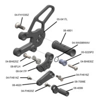 Woodcraft Complete Rearsets | Standard / GP Shift | Yamaha | YZF-R7 (2022-2025)