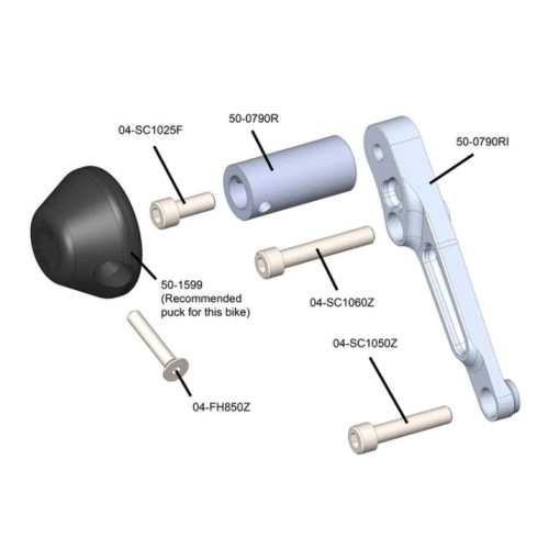 Woodcraft Frame Sliders Kit - KTM Duke 790 / 890 (2018-2022)