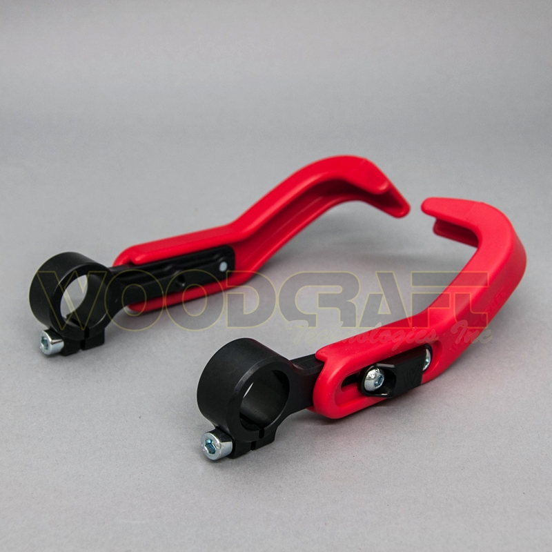 Woodcraft Hand & Lever Guard Left & Right Set - Red Woodcraft Hand & Lever Guard Left & Right Set - Red