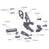Woodcraft Rearset Kit - Complete GP Shift W/Pedals - Aprilia RSV4 / Tuono V4 (2021-23) Woodcraft Rearset Kit - Complete GP Shift W/Pedals - Aprilia RSV4 / Tuono V4 (2021-23)