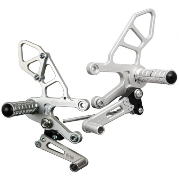 Woodcraft Rearset Kit - Complete STD Shift W/Pedals - Aprilia RSV4 / Tuono V4 (2021-23)
