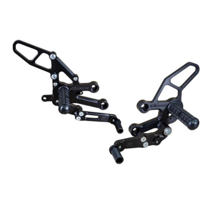 Woodcraft Complete Rearsets kit w/ pedals | Yamaha YZF-R7 (2022-2023)