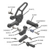 Woodcraft Complete Rearsets kit w/ pedals | Yamaha YZF-R7 (2022-2023)