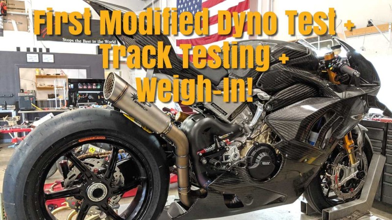 SBU 2020 Ducati Panigale V4R Project, Pt.4 - Full Carbon Superbike Dyno Test, Track Test & Weigh In!
