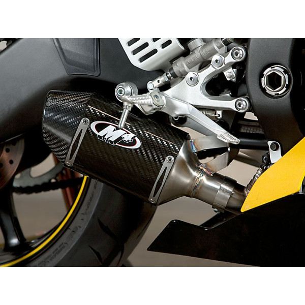 M4 2006-2022 YZF-R6 Street Slayer Mount Slip On w/ Muffler Box Eliminator Kit and Carbon Fiber Muffler