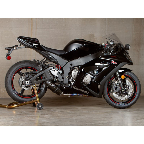 M4 Street Slayer Slip On 2011-2015 Kawasaki ZX-10R Titanium or Carbon Fiber Canister