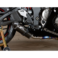 M4 Street Slayer Slip On 2011-2015 Kawasaki ZX-10R Titanium or Carbon Fiber Canister