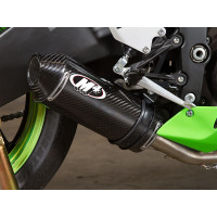 M4 Street Slayer Full Stainless Exhaust - 2009-2024 Kawasaki ZX-6R / 636 - Carbon or Titanium Canister M4 Street Slayer Full Stainless Exhaust - 2009-2024 Kawasaki ZX-6R / 636 - Carbon or Titanium Canister
