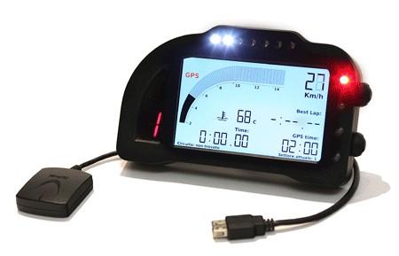 i2M Chrome Full Color LCD Dash & GPS Lap Timer - Honda, Kawasaki