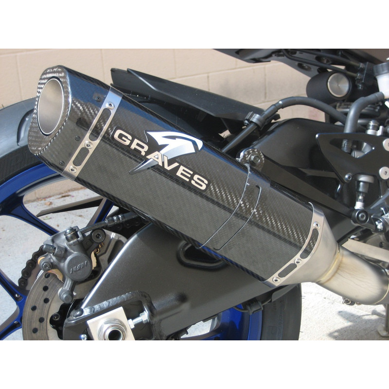 Graves Motorsports 2015-2023 Yamaha R1 / R1M Cat Eliminator Exhaust System Graves Motorsports 2015-2023 Yamaha R1 / R1M Cat Eliminator Exhaust System