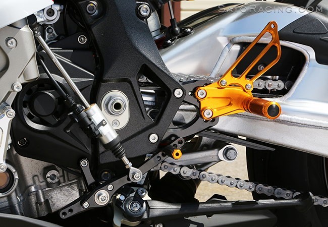 Sato Racing Race Concept RearSets - Black  2015+ BMW S1000RR