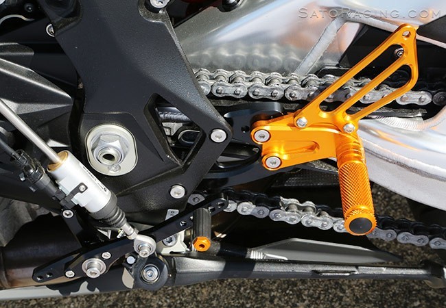 Sato Racing Race Concept RearSets - Black  2015+ BMW S1000RR