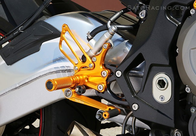 Sato Racing Race Concept RearSets - Black  2015+ BMW S1000RR