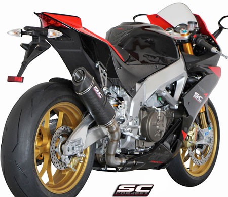 SC-Project 2009-2014 Aprilia RSV4 Matte Carbon Oval Exhaust