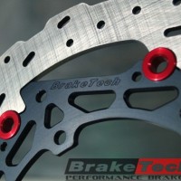 Braketech Steel 320 x 5mm Supermoto Front Brake Rotor - Honda, KTM, Suzuki, Aprilia, Kawasaki, Husqvarna, Yamaha