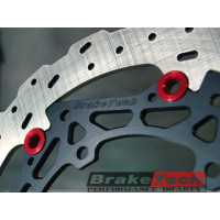 Braketech Steel 320 x 5mm Supermoto Front Brake Rotor - Honda, KTM, Suzuki, Aprilia, Kawasaki, Husqvarna, Yamaha