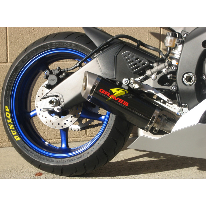 Graves Motorsports Yamaha R6 Cat-Back Slip-on Carbon Exhaust Graves Motorsports Yamaha R6 Cat-Back Slip-on Carbon Exhaust
