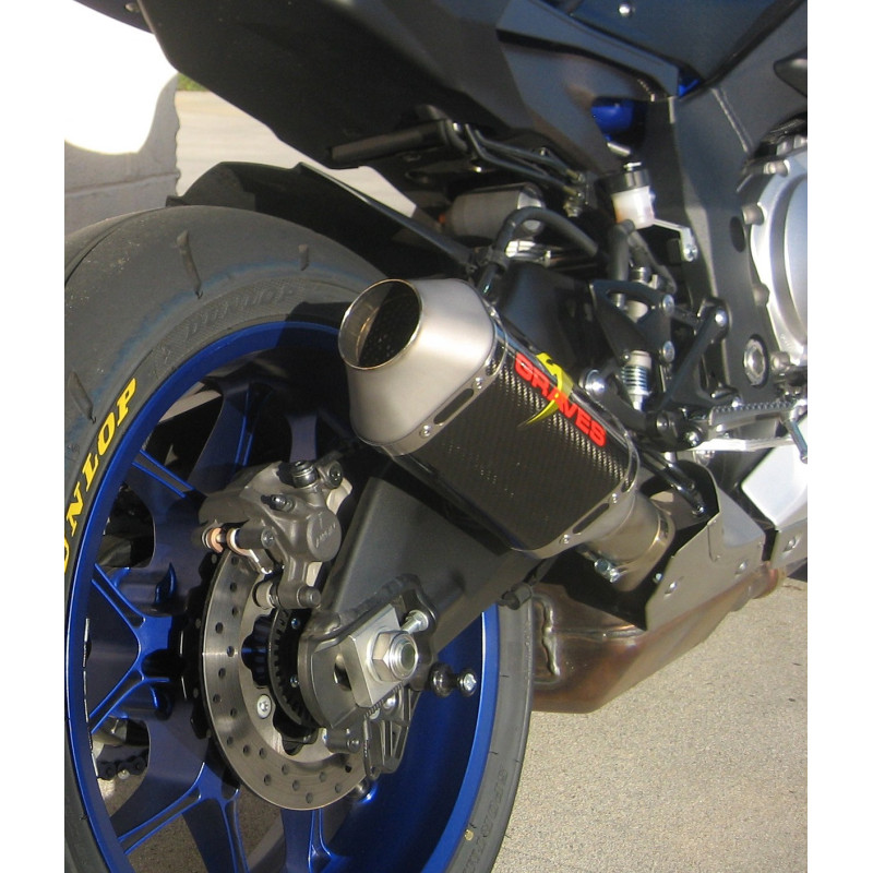 Graves Motorsports Yamaha YZF-R1 FZ-10 MT-10 Cat Back Slip-On Exhaust - Carbon Graves Motorsports Yamaha YZF-R1 FZ-10 MT-10 Cat Back Slip-On Exhaust - Carbon