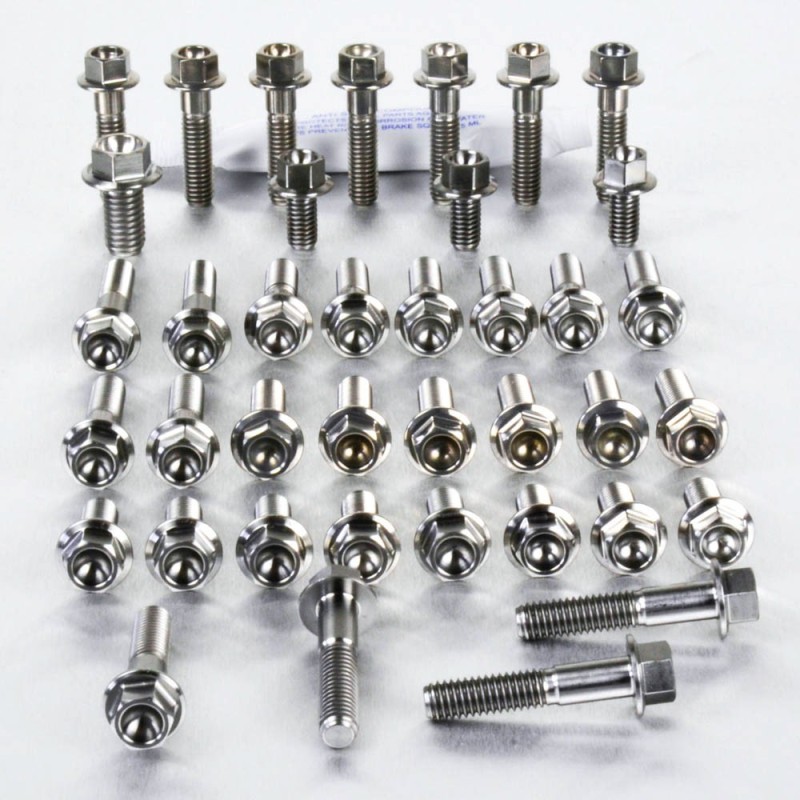Pro-Bolt Titanium Engine Bolt Kit 2015-19 Yamaha YZF-R1 Flanged Hex Head 