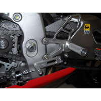 Woodcraft Complete Rearset for Aprilia RSV4 APRC, Tuono V4 2009-2016 - Clear Anodized