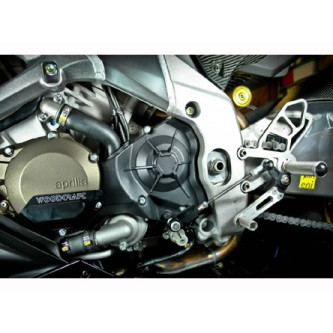 Woodcraft Complete Rearset for Aprilia RSV4 APRC, Tuono V4 2009-2016 - Clear Anodized