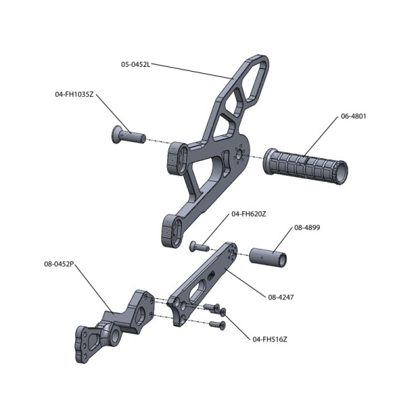 Woodcraft Rearset Kit - Yamaha YZF-R1 (2009-2014)