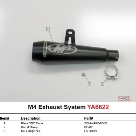 M4 Black GP Slip-On Exhaust Muffler - Yamaha YZF-R6 (2006 - 2020)