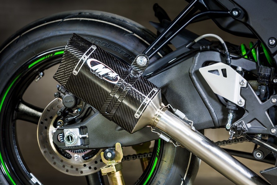 M4 Tech1 Carbon Fiber Slip-On with Titanium Cat Eliminator - 2016-2020 Kawasaki Ninja ZX-10R / ZX-10RR