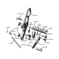 Woodcraft Rearset Kit - Yamaha FZ-07 / MT-07 / XSR700