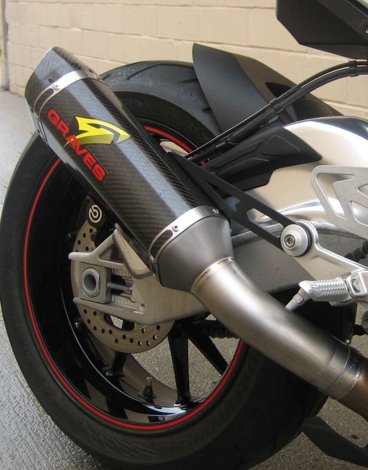 Graves Motorsports 2015-2016 BMW S1000RR Carbon Cat Back Slip-On Exhaust