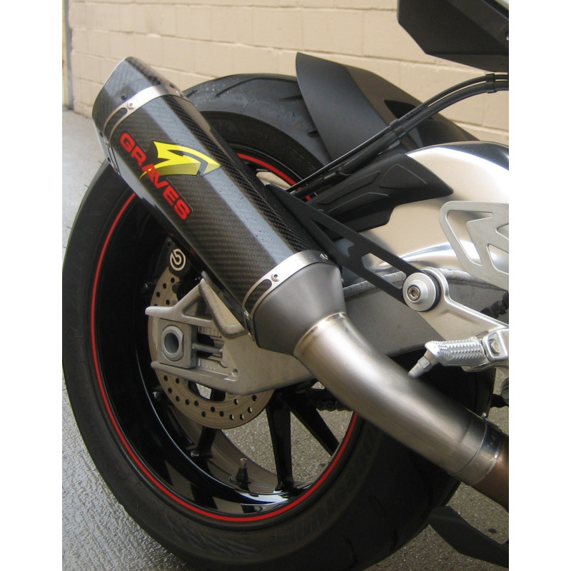Graves Motorsports 2015-2016 BMW S1000RR Carbon Cat Back Slip-On Exhaust