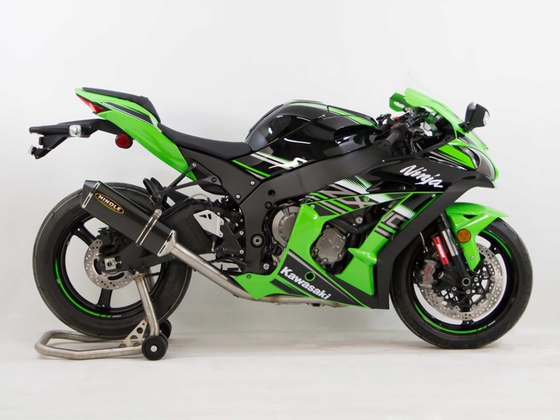 Hindle Full Exhaust System with Evolution Carbon Muffler/Tip - Kawasaki ZX-10R (2016+)