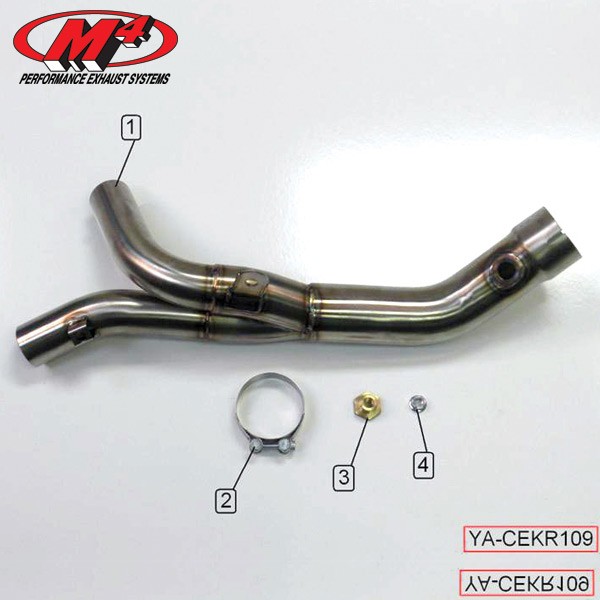 M4 2009-14 Yamaha R1 Stainless Steel Catalytic Converter Eliminator