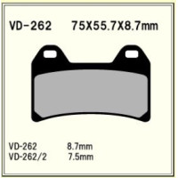 VESRAH VD-262 RJL BRAKE PAD KIT FOR BREMBO