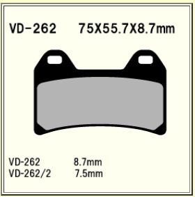 VESRAH VD-262 RJL BRAKE PAD KIT FOR BREMBO