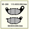 VESRAH VD-289 RJL BRAKE PAD KIT FOR YAMAHA R25 AND R3