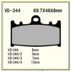 VESRAH VD-344 RJL BRAKE PAD KIT FOR SUZUKI GSXR600 AND GSXR750