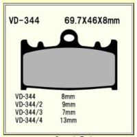 VESRAH VD-344 SRJL-17 BRAKE PAD KIT FOR SUZUKI GSXR600 AND GSXR750