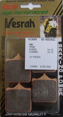VESRAH VD-9053 RJL PAD KIT FOR BMW S1000R 14-15R