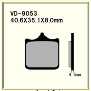 VESRAH VD-9053 RJL PAD KIT FOR BMW S1000R 14-15R
