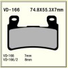 VESRAH VD-166/2SRJL-17 BRAKE PAD KIT FOR HONDA CBR900R VESRAH VD-166/2SRJL-17 BRAKE PAD KIT FOR HONDA CBR900R