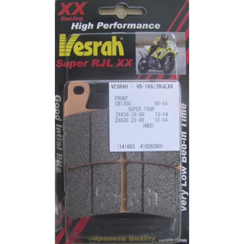 VESRAH VD-166/2SRJL-XX BRAKE PAD KIT FOR HONDA CBR1300 / KAWASAKI