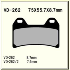 VESRAH VD-262 SRJL-17 BRAKE PAD KIT FOR BREMBO