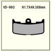 VESRAH VD-993 SRJL-17 BRAKE PAD KIT FOR BUELL