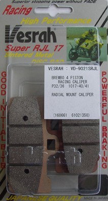 VESRAH VD-9021 SRJL-17 BRAKE PAD KIT FOR BREMBO